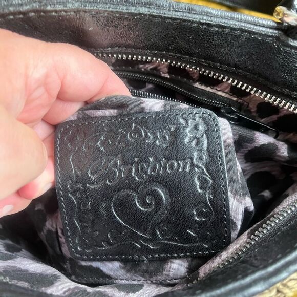 Brighton Leather & Weave Bag 12 width 10 Height 2 Depth - Picture 7 of 7